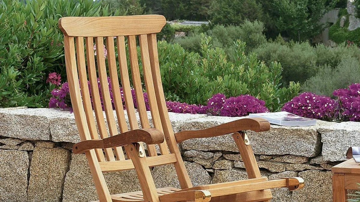 Sdraio in teak Titanic di Unopiu