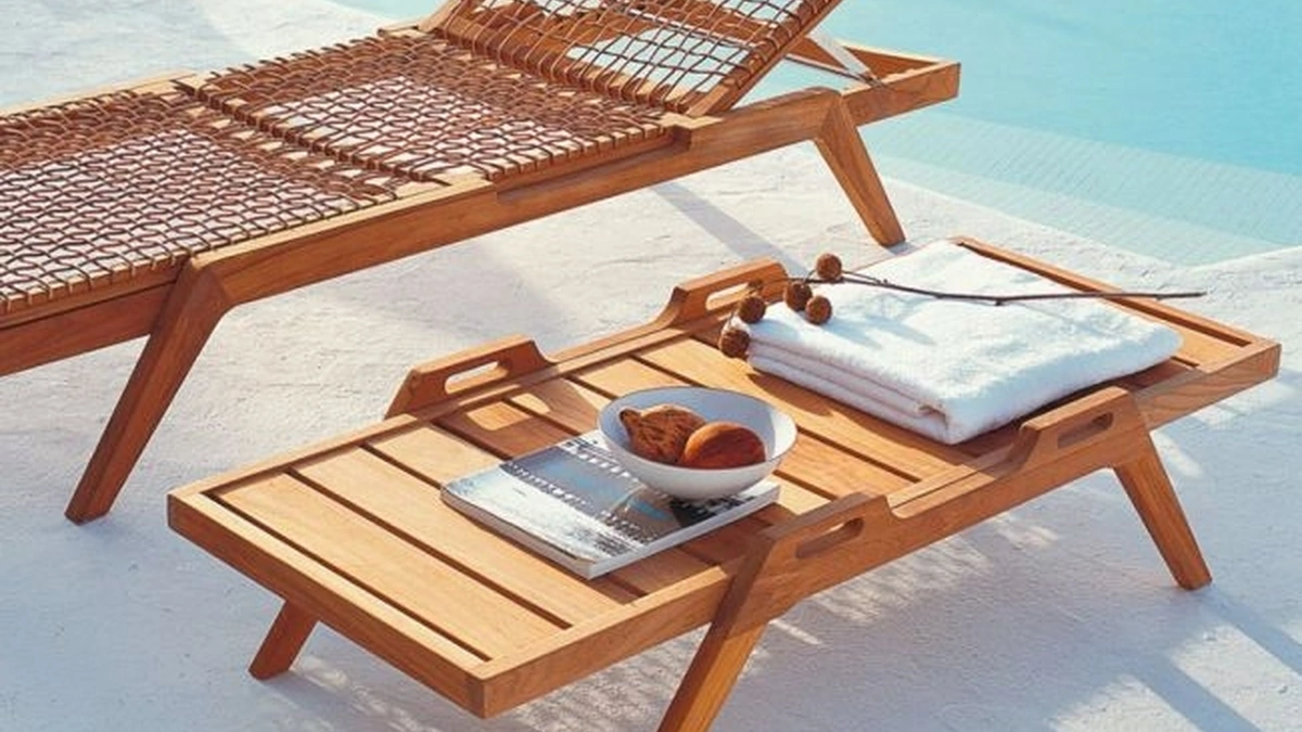 Tavolino in teak Synthesis di Unopiu